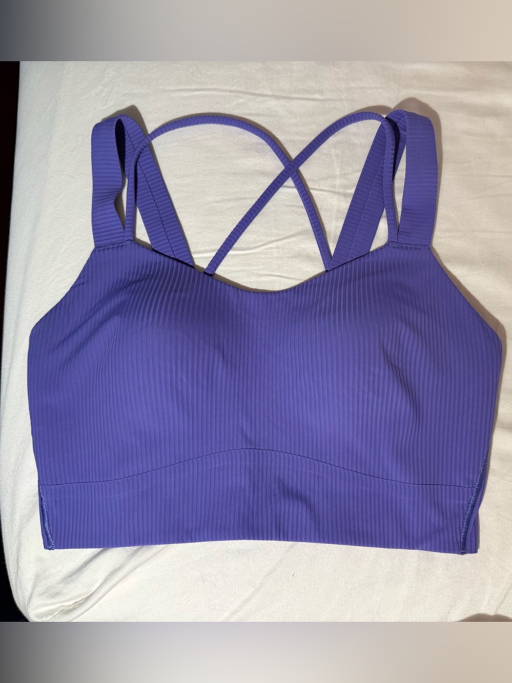 Lululemon Like a Cloud Ribbed Longline Bra D/DD Cup - Charged Indigo